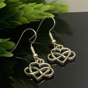 Celtic Earring, Heart Earring, Infinity Earring, Love Earring, Valentine's Day